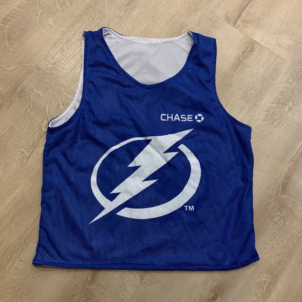 NHL Tampa Bay Lightning SGA Mesh Pinnie Tank Top Reversible Men's Small S Blue